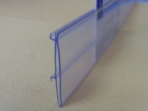 Perfil claro do PVC do bilhete de preço